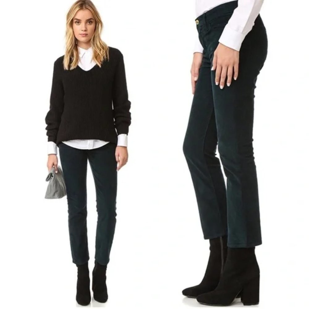 Frame Denim corduroy Forest Green Women's Jeans